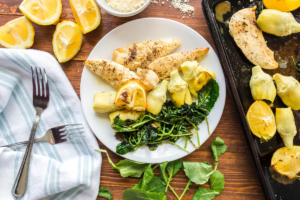 Sheet Pan Chicken with Kale & Artichokes-5-1
