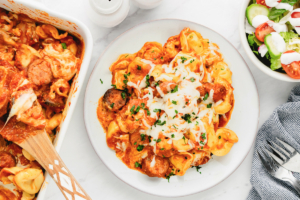 Tortellini and Sausage Bake -5