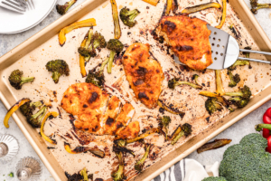Sheet Pan Hummus Crusted Chicken-5
