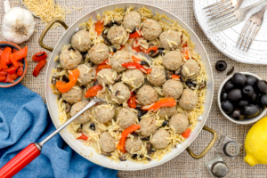 Greek Chicken Meatballs and Orzo – 5