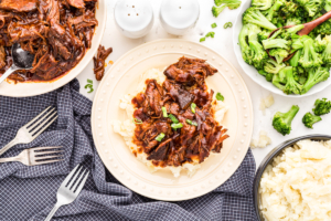 Slow Cooker BBQ Beef and Potatoes-5